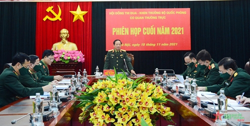 Trung tướng Trịnh Văn Quyết chủ trì phiên họp cuối năm của Cơ quan Thường trực Hội đồng Thi đua - Khen thưởng Bộ Quốc phòng